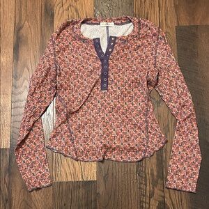 NATURAL LIFE Pink and Purple Floral Blouse